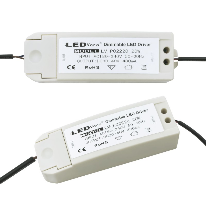 20W LED Transformator dimmbar für 30x60 Ultraslim LED Panel EMV2016 Trafo Treiber Driver Controller 