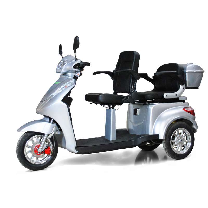 Seniorenmobil ECO ENGEL 503 Silber, Elektro Dreirad für zwei Personen 25 km/h