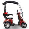 E-Scooter 4 Räder ECO ENGEL 510 Rot, 25 km/h mit Dach