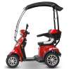 E-Scooter 4 Räder ECO ENGEL 510 Rot, 25 km/h mit Dach