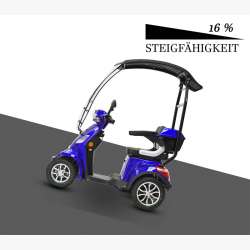 E-Scooter 4 Räder ECO ENGEL 510 Blau, 25 km/h mit Dach