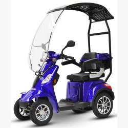 E-Scooter 4 Räder ECO ENGEL 510 Blau, 25 km/h mit Dach