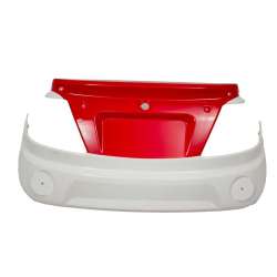 Rücklichtabdeckung Rot/Weiss