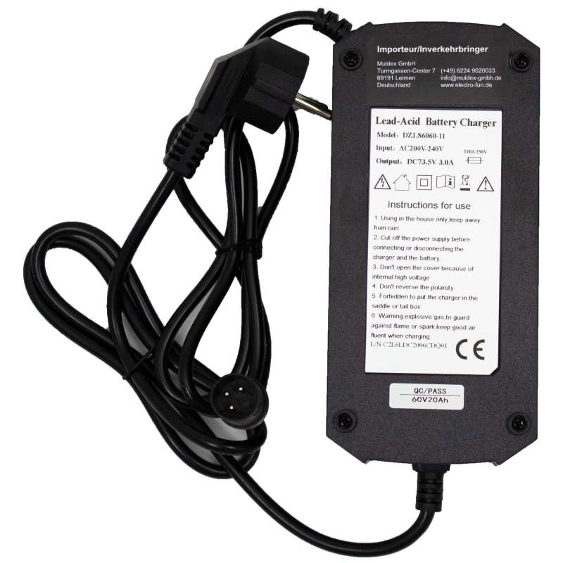 Ladegerät 60 V - passend für Eco Engel 510