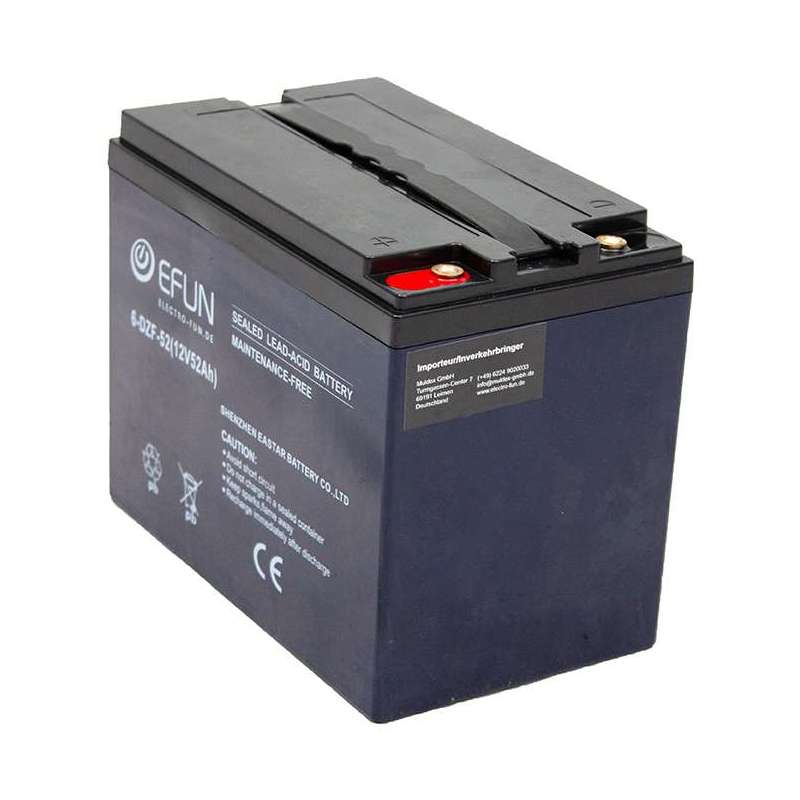 Akku 12 V 52 Ah 6-DZF-52 passend für Elektro Fahrzeuge